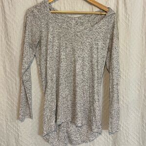 Heather gray Eddie Bauer hooded high low tunic size medium